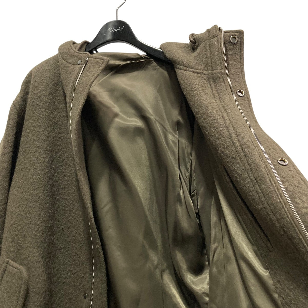 AURALEE(オーラリー) BRUSHED ALPACA WOOL MELTON HOODED COAT