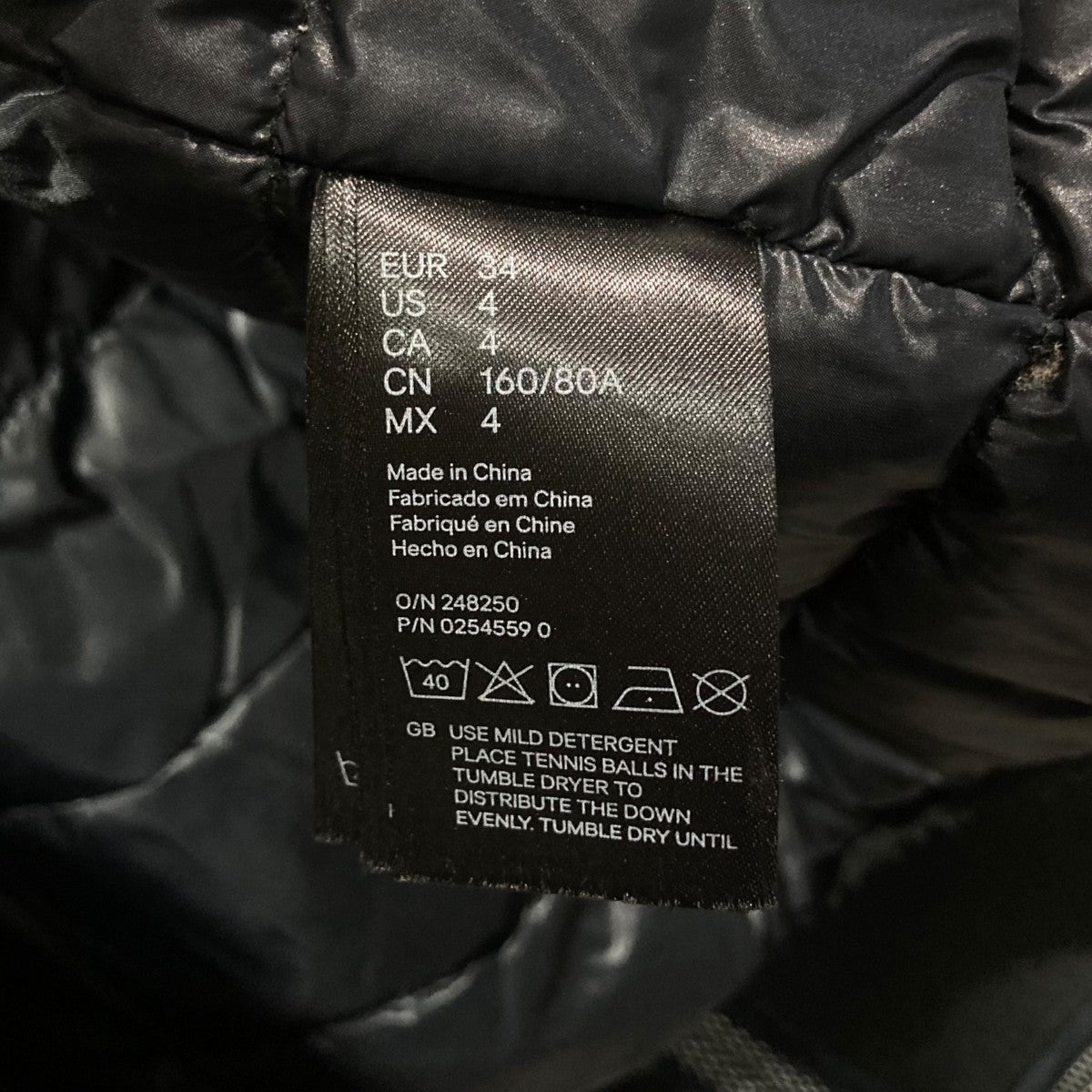 ALEXANDER WANG×H＆M スキューバダウンコート グレー サイズ 34