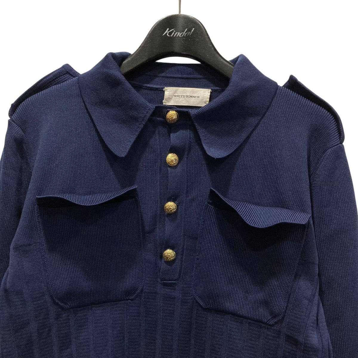 WALES BONNER(ウェールズボナー) ニットポロシャツMA20KN04 MA20KN04