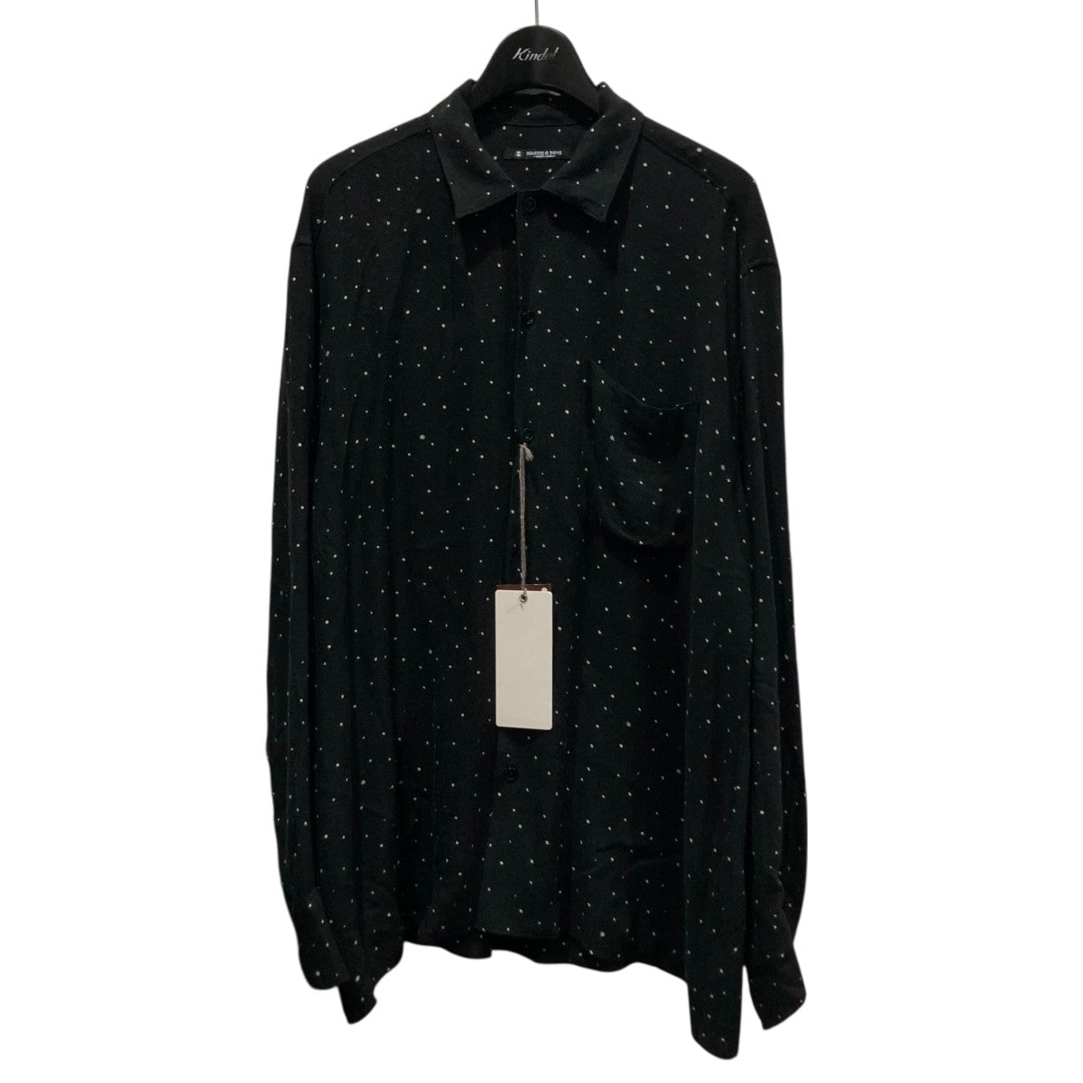 25AWOP COLLLAR SHIRTS DOTSドットオープンカラーレーヨンシャツMT5303-0604B
