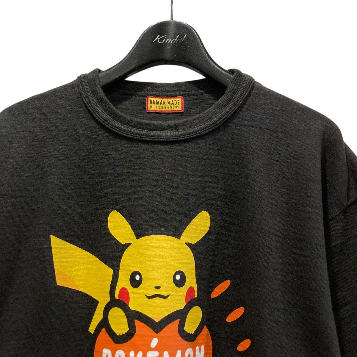 HUMAN MADE×Pokemon ピカチュウプリントTシャツ ブラック×オレンジ