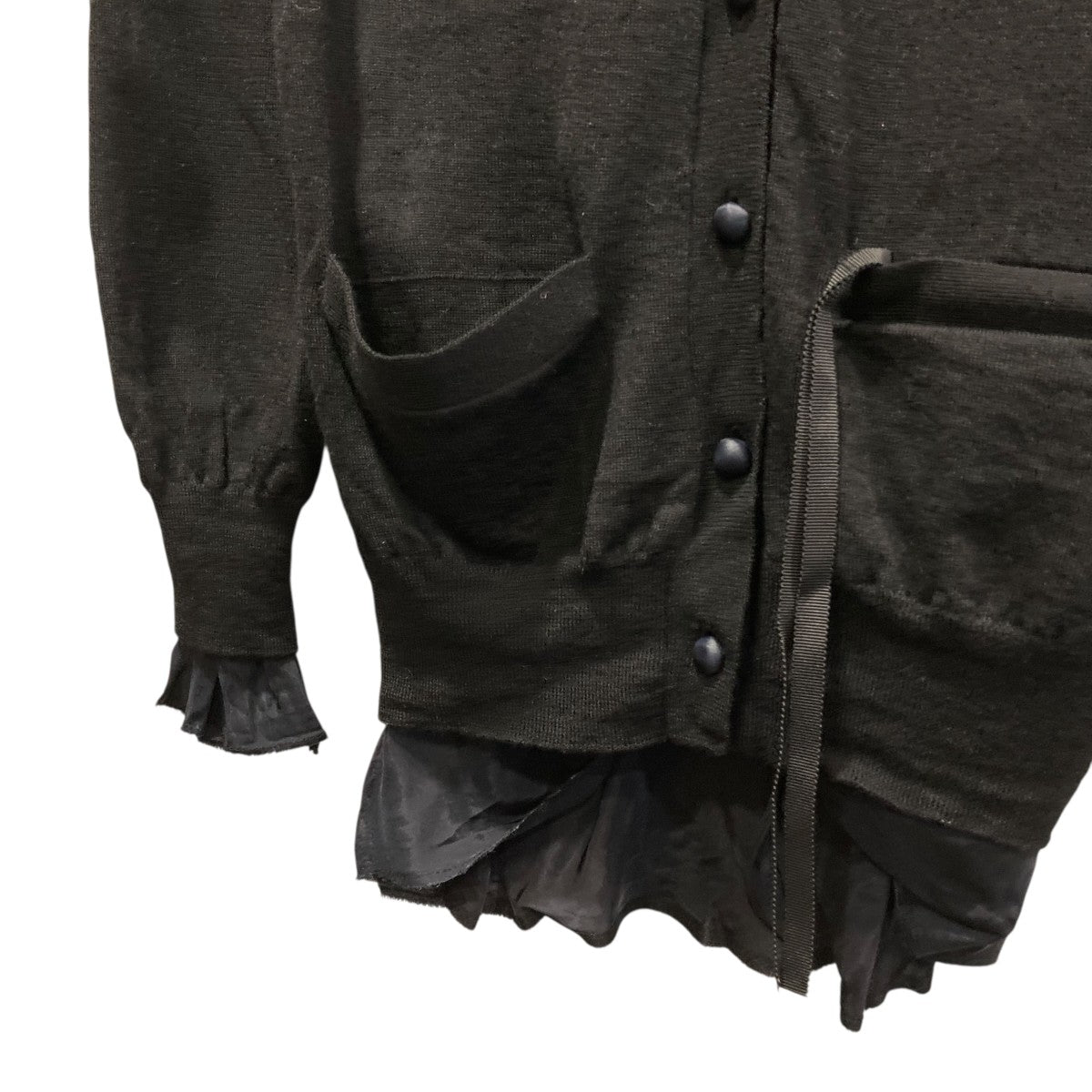 sacai ジップアップカーディガン ブラック sacai ジップアップカーディガン ブラック