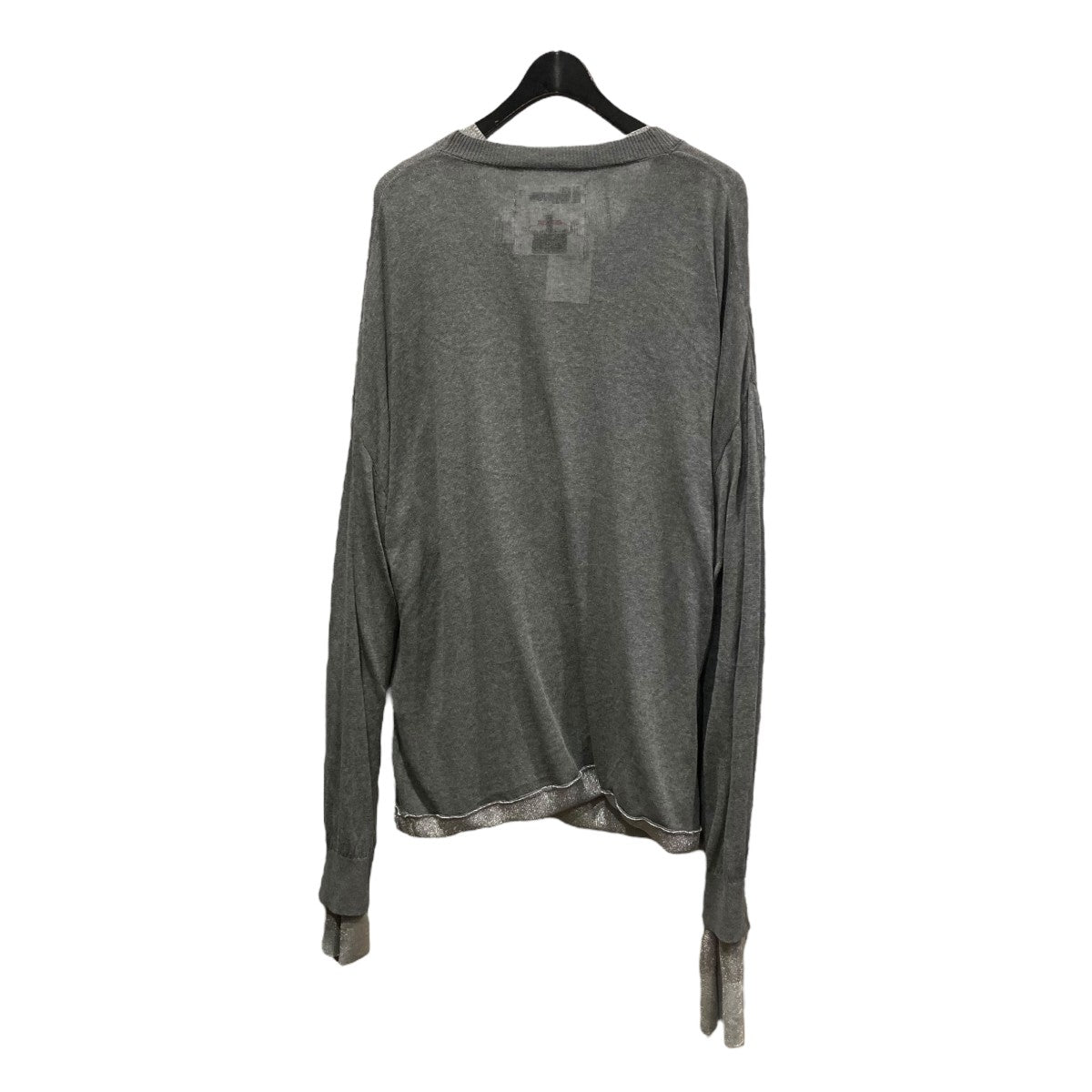 Docking Lame Cotton Cardigan Knitレイヤードカーディガン25SS KNT6
