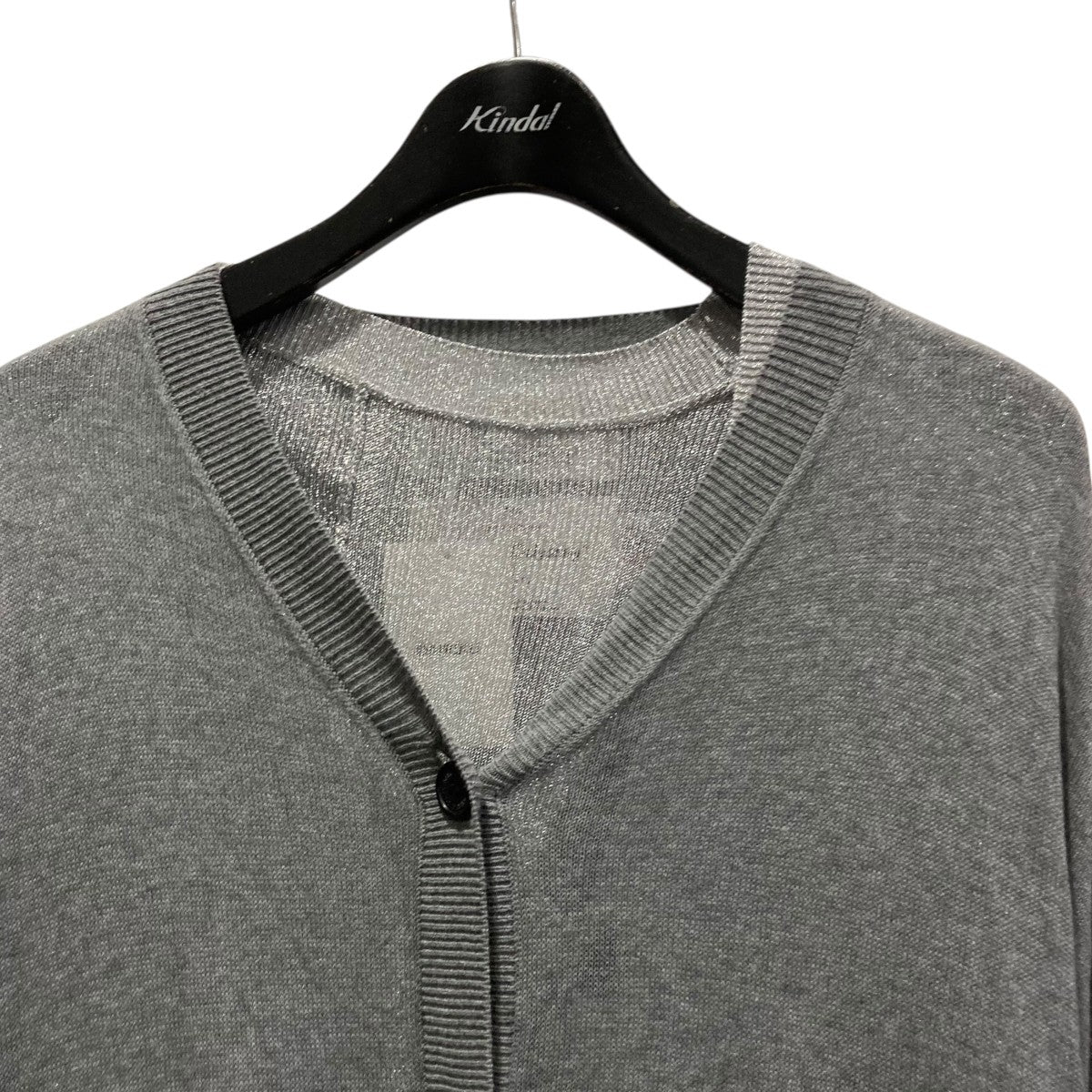 Docking Lame Cotton Cardigan Knitレイヤードカーディガン25SS KNT6