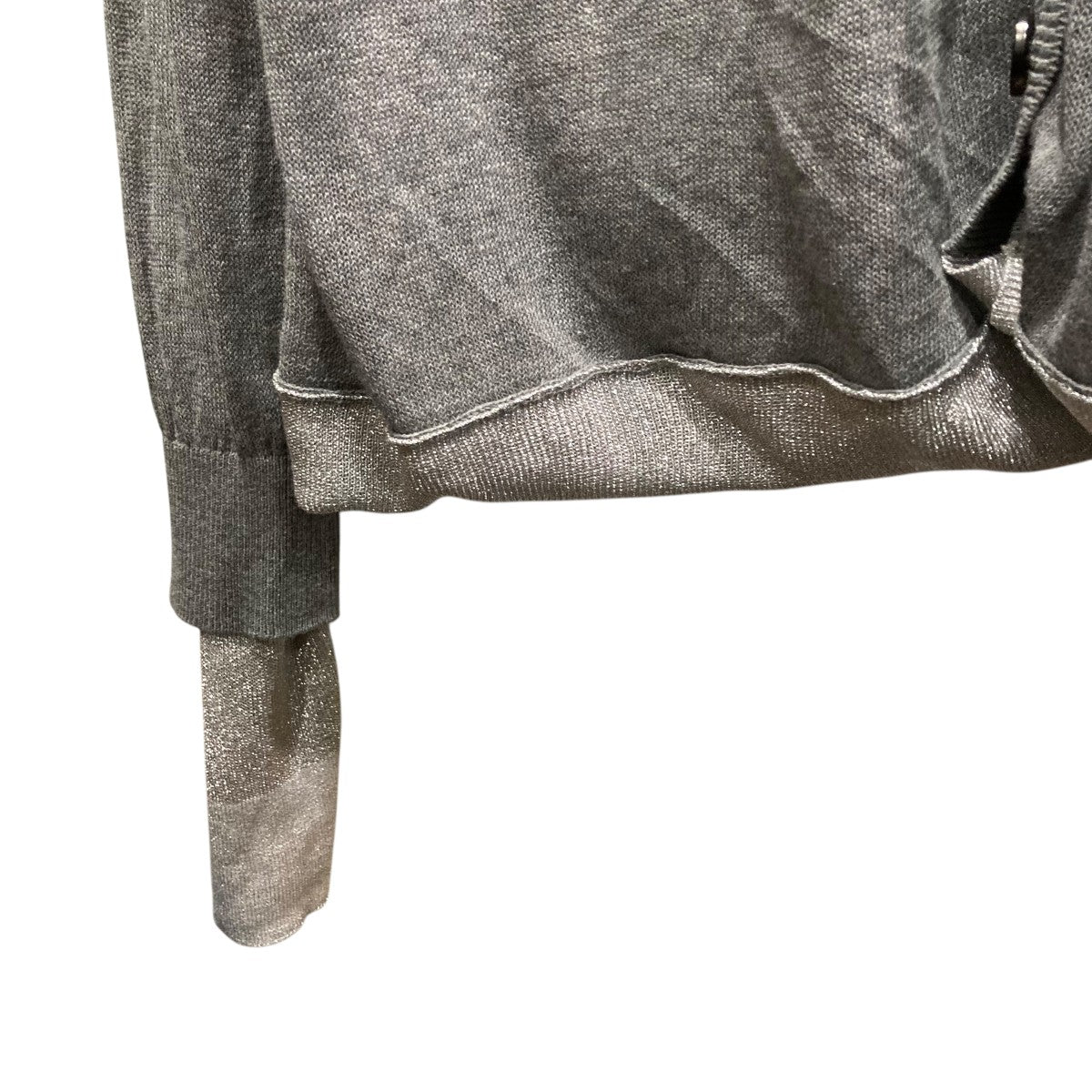 Docking Lame Cotton Cardigan Knitレイヤードカーディガン25SS KNT6