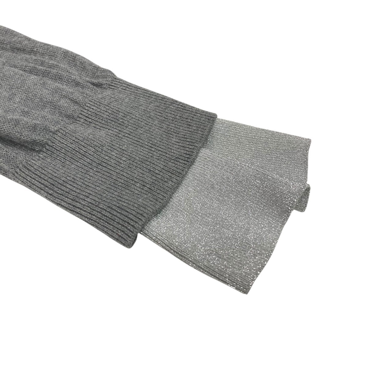 Docking Lame Cotton Cardigan Knitレイヤードカーディガン25SS KNT6