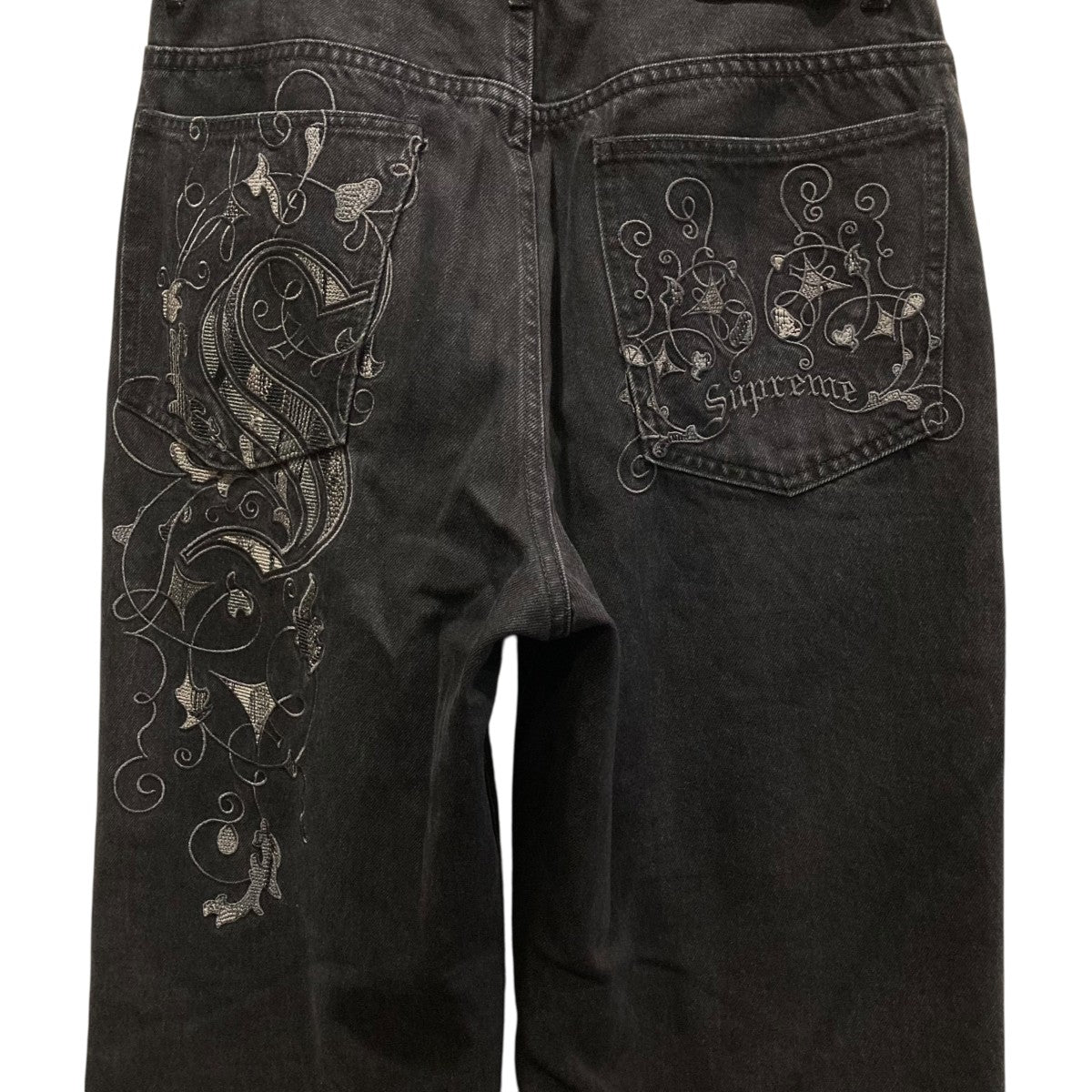 Supreme×COOGI 23SSBaggy Jeanエンブロイダリーデニムパンツ ブラック