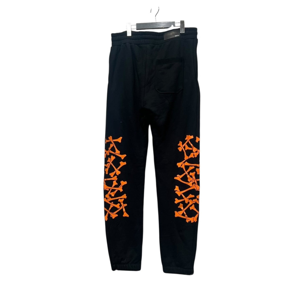 AMIRI(アミリ) ボーンスウェットパンツ ブラック×オレンジ サイズ L