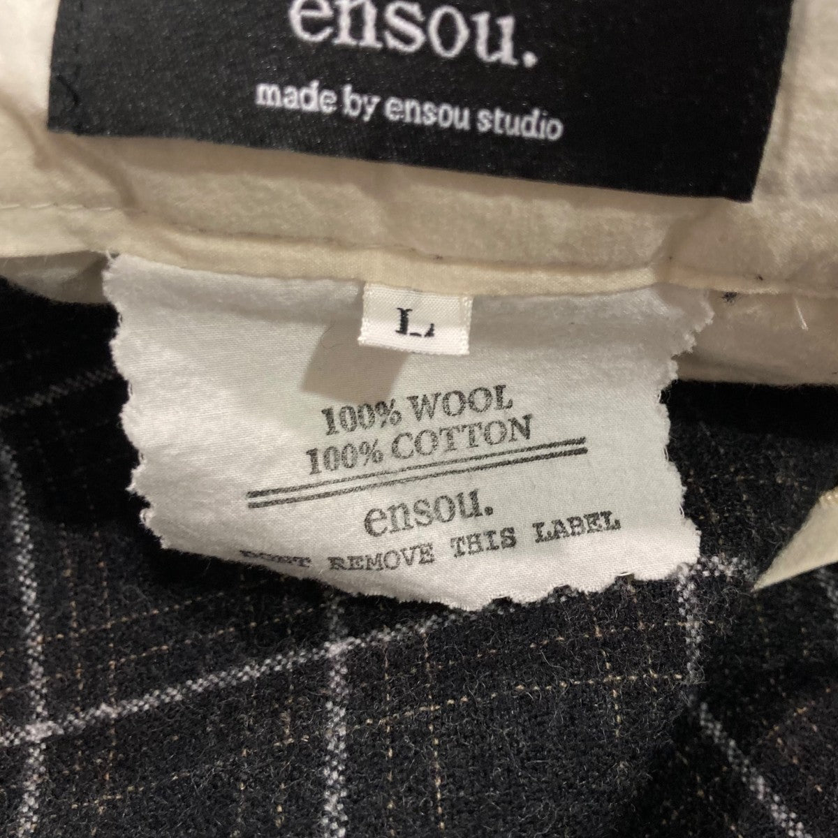 ensou(エンソウ) 2B doni's trouserチェックスラックス ブラック