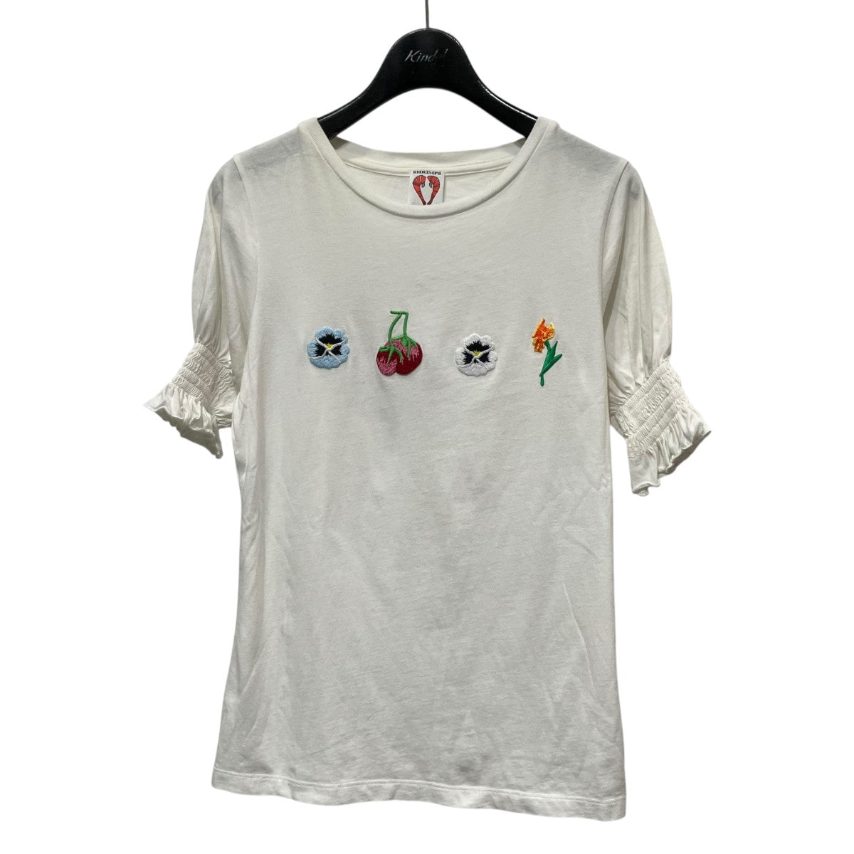 SHRIMPS 刺繍Tシャツ 古着・中古-1枚目のアイテム画像