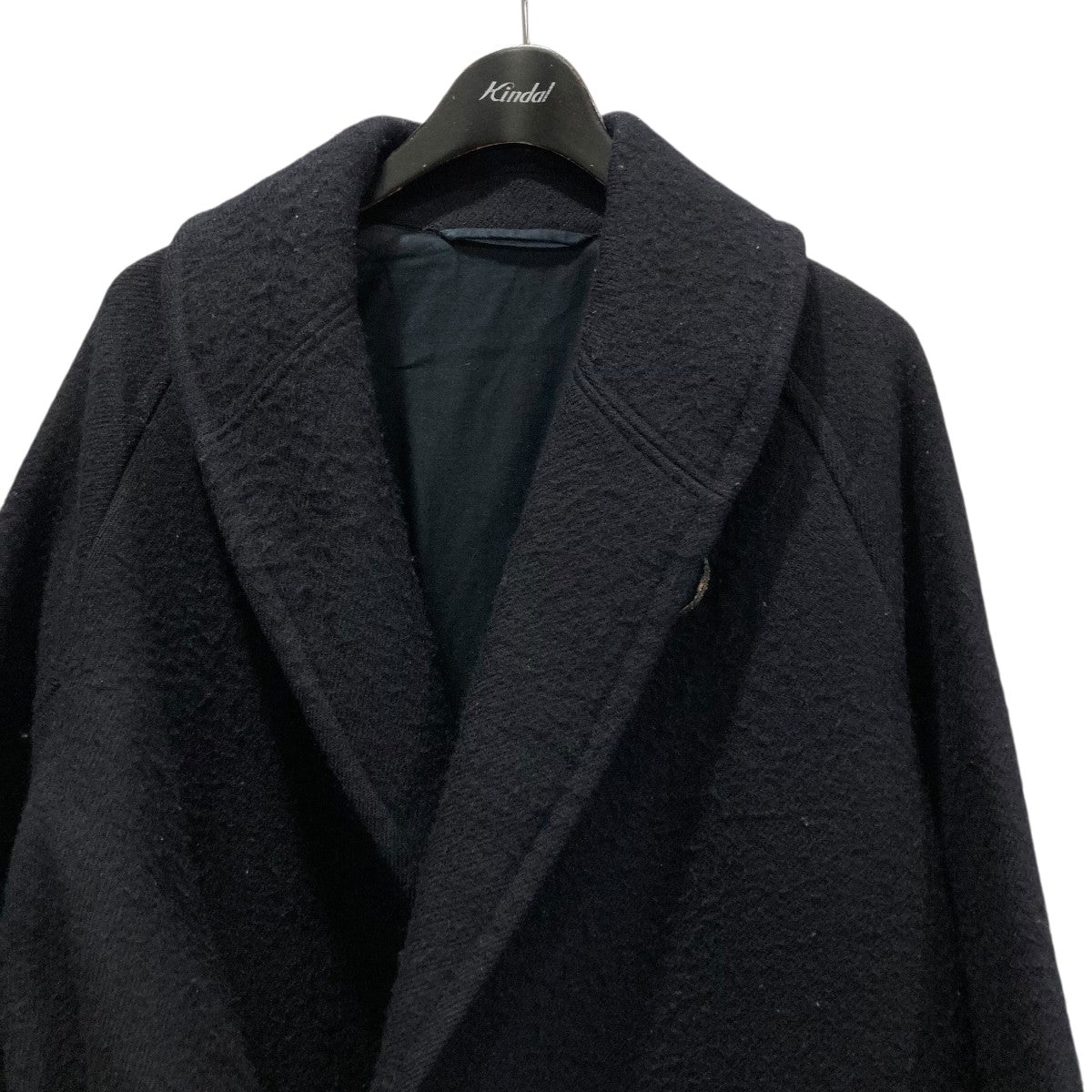 COMOLI ウール ショールカラーコート charcoal コモリ COMOLI (コモリ) ウール ショールカラーコート