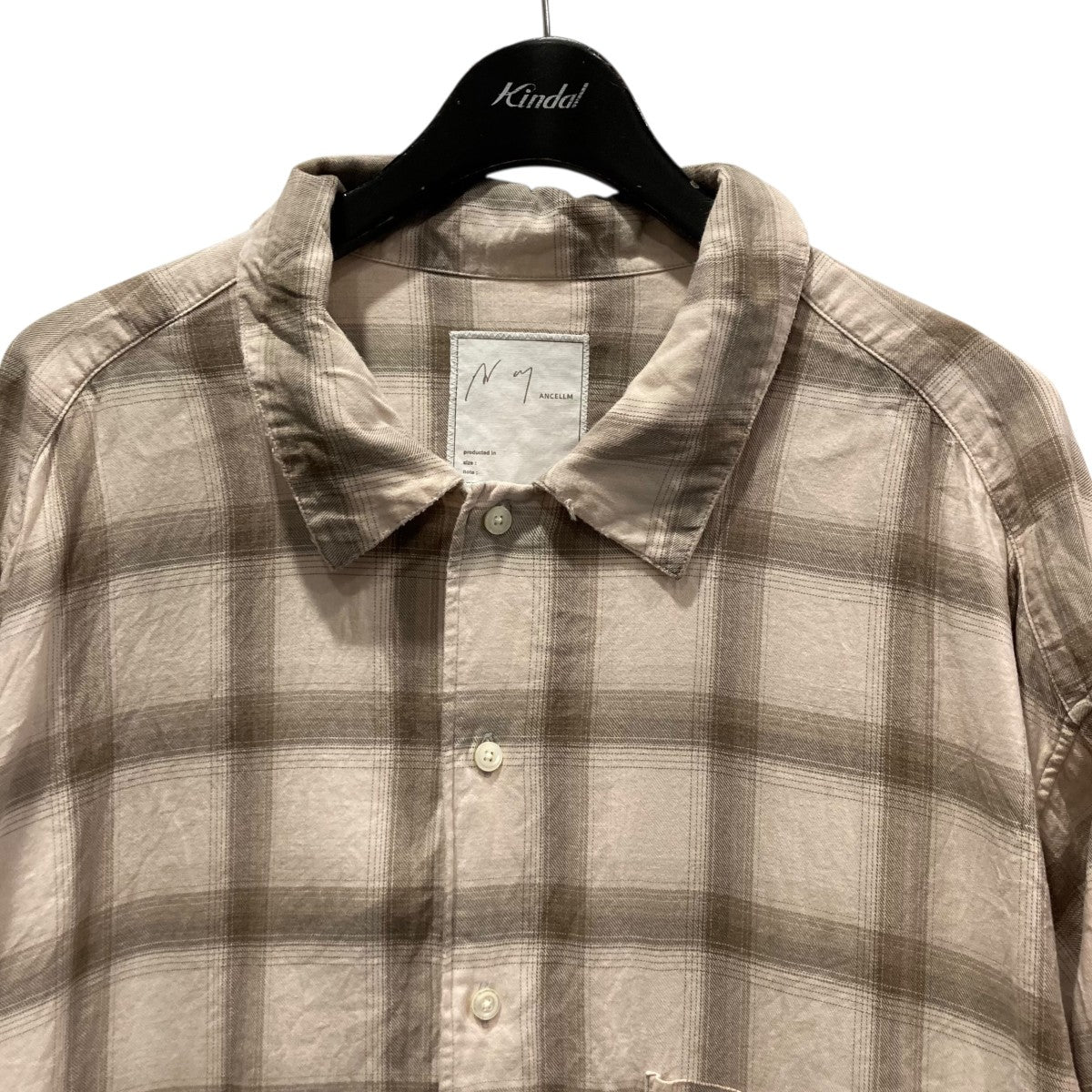ANCELLM 24AWOMBRECHECK SHIRTオンブレチェックシャツ 古着・中古-3枚目のアイテム画像