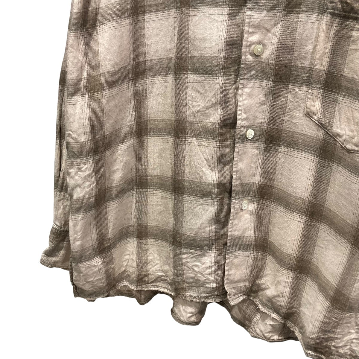 ANCELLM 24AWOMBRECHECK SHIRTオンブレチェックシャツ 古着・中古-4枚目のアイテム画像