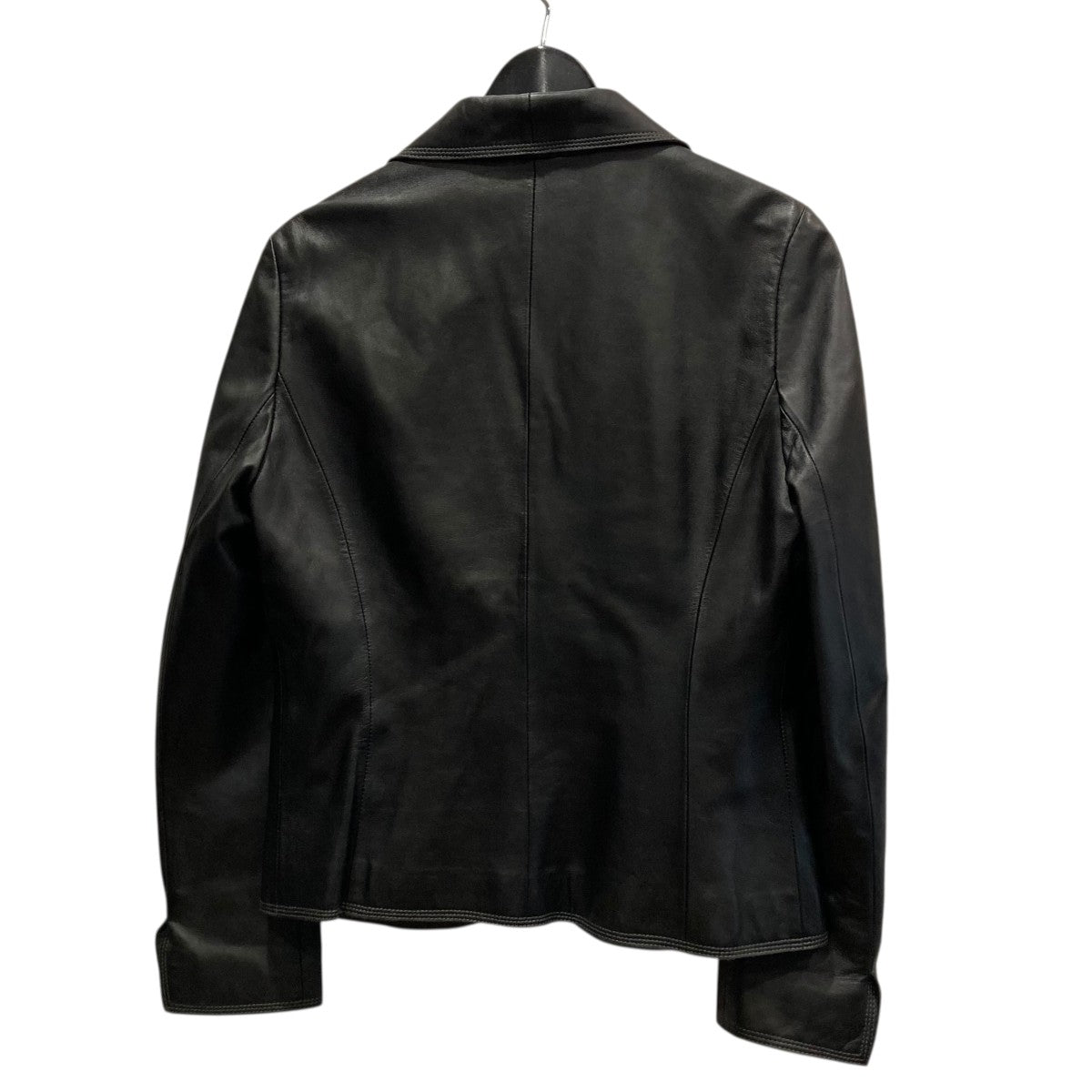 BALMAIN(バルマン) ラムレザーテーラードジャケット ブラック