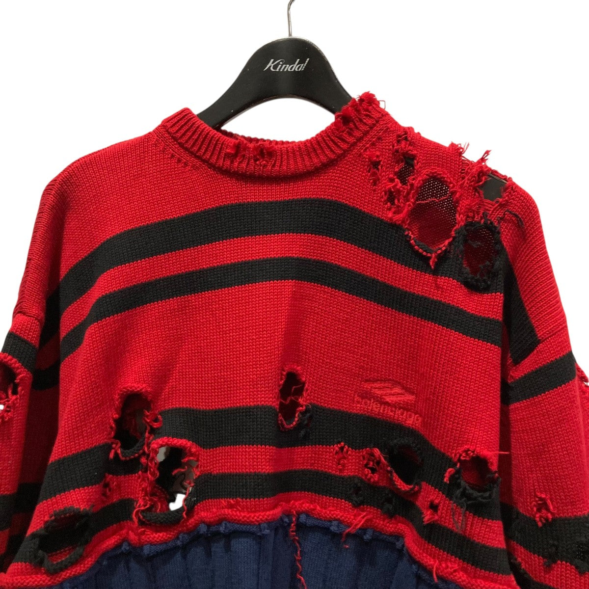 BALENCIAGA(バレンシアガ) クラッシュ加工ニット694254 694254 レッド