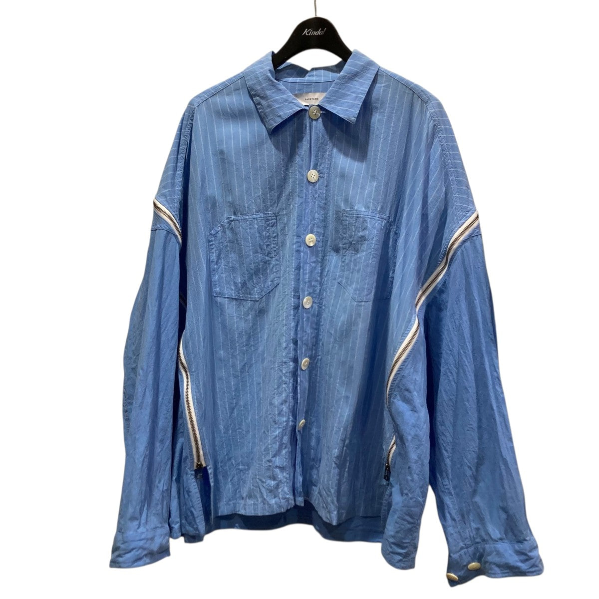 STRIPED ZIPPER SHIRTストライプジップシャツMIMI-SH-U03
