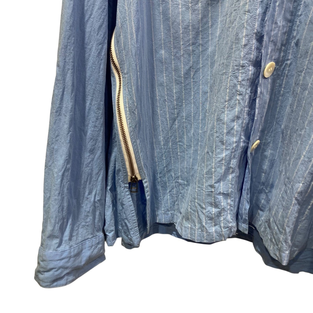 STRIPED ZIPPER SHIRTストライプジップシャツMIMI-SH-U03