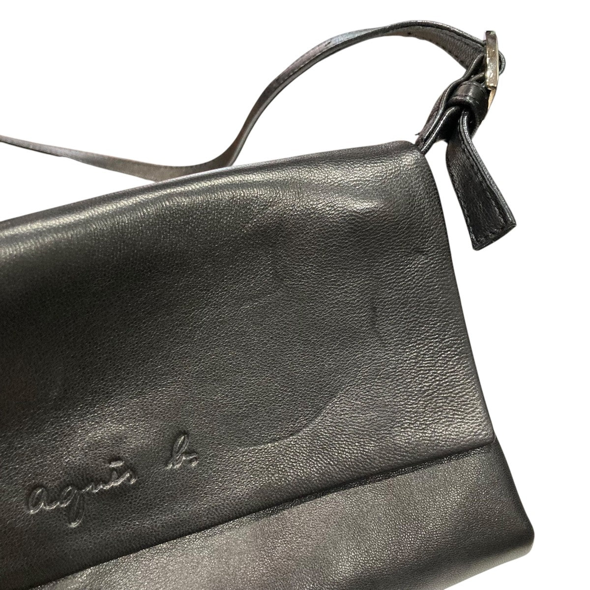 [値下げ] agnes b. 本革 ビジネスバッグ ブラックレザー アニエスベー agnes b(アニエスベー) レザーショルダーバッグ ブラック｜【公式