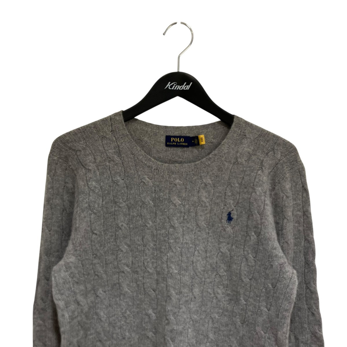 カシミヤ混ケーブルニット