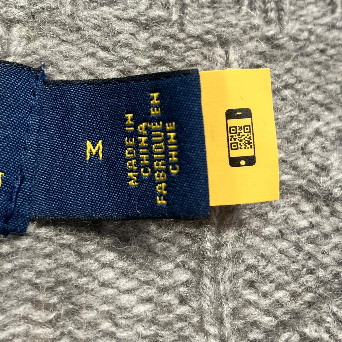 カシミヤ混ケーブルニット