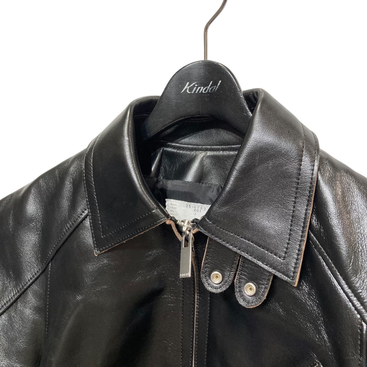sacai(サカイ) 25SSレザージャケット25-07632 25-07632 ブラック