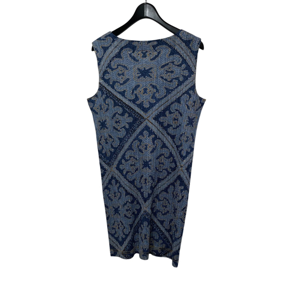 PLEATS PLEASE(プリーツプリーズ) デニム転写プリーツワンピースPP91