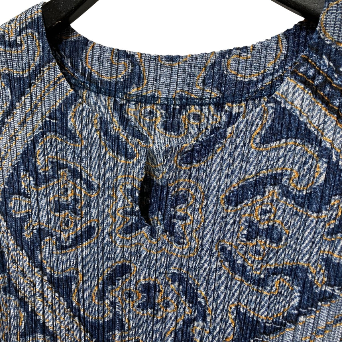 PLEATS PLEASE デニム転写 ノースリーブワンピース プリーツプリーズ PLEATS PLEASE(プリーツプリーズ) デニム転写プリーツワンピースPP91