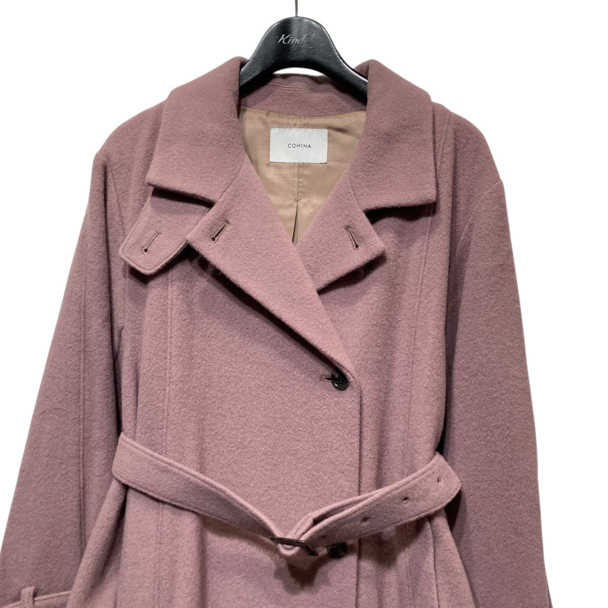 COHINA(コヒナ) セミダブルバックフレアウールコートトレンチコート