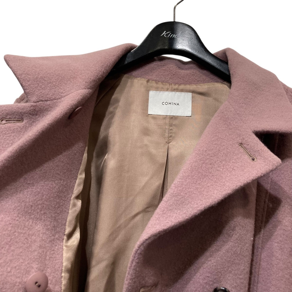 COHINA(コヒナ) セミダブルバックフレアウールコートトレンチコート