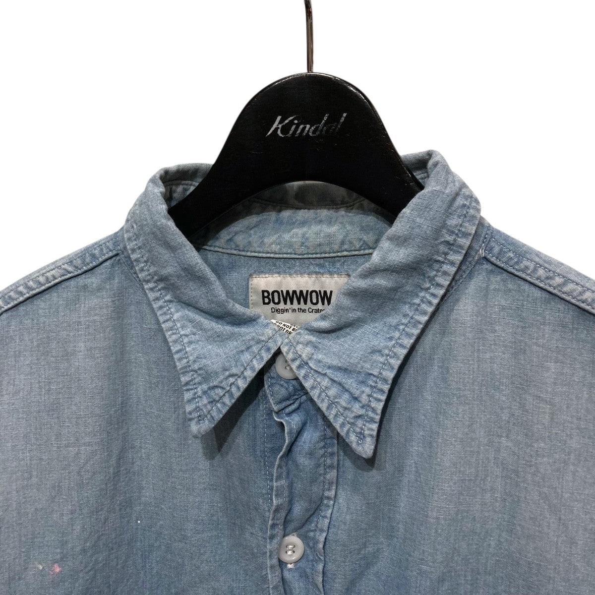 STATE PRISON CHAMBRAY SHIRT INDIGO AGINGペンキ加工シャンブレーシャツ