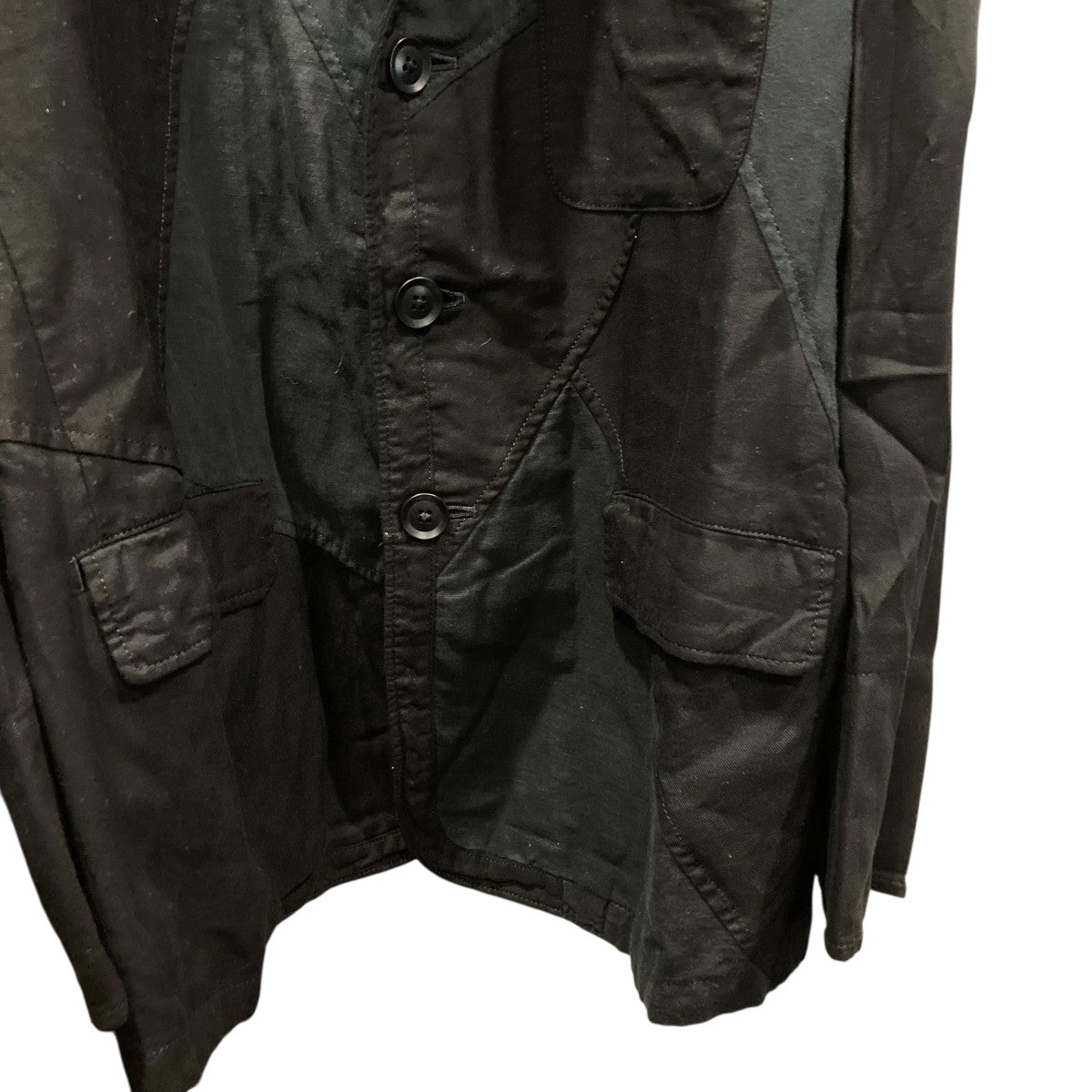 GROUND Y CUBISM PATCHWORK PRODUCT DYED SWITCHING OUTER POCKET JACKEパッチワークデザインジャケットGP-J18-806 古着・中古-4枚目のアイテム画像