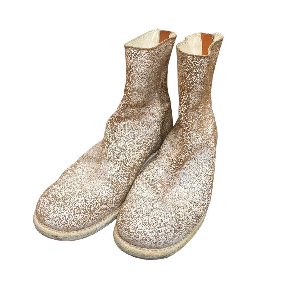 GUIDI(グイディ) バックジップブーツ986-RU1 986-RU1 ベージュ サイズ