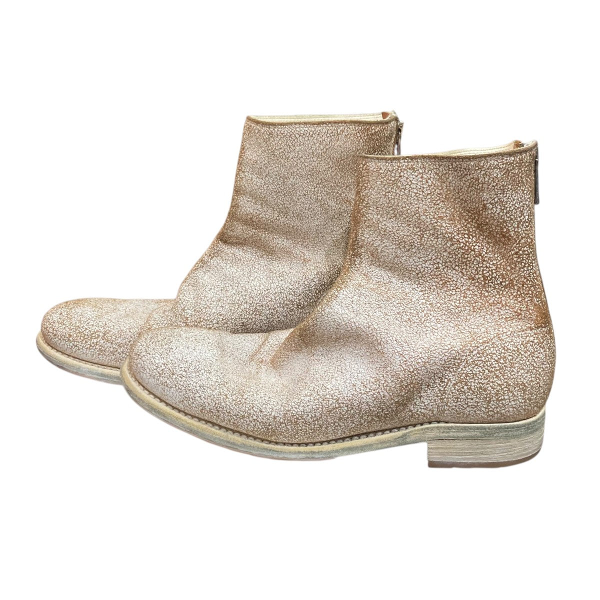 GUIDI(グイディ) バックジップブーツ986-RU1 986-RU1 ベージュ サイズ