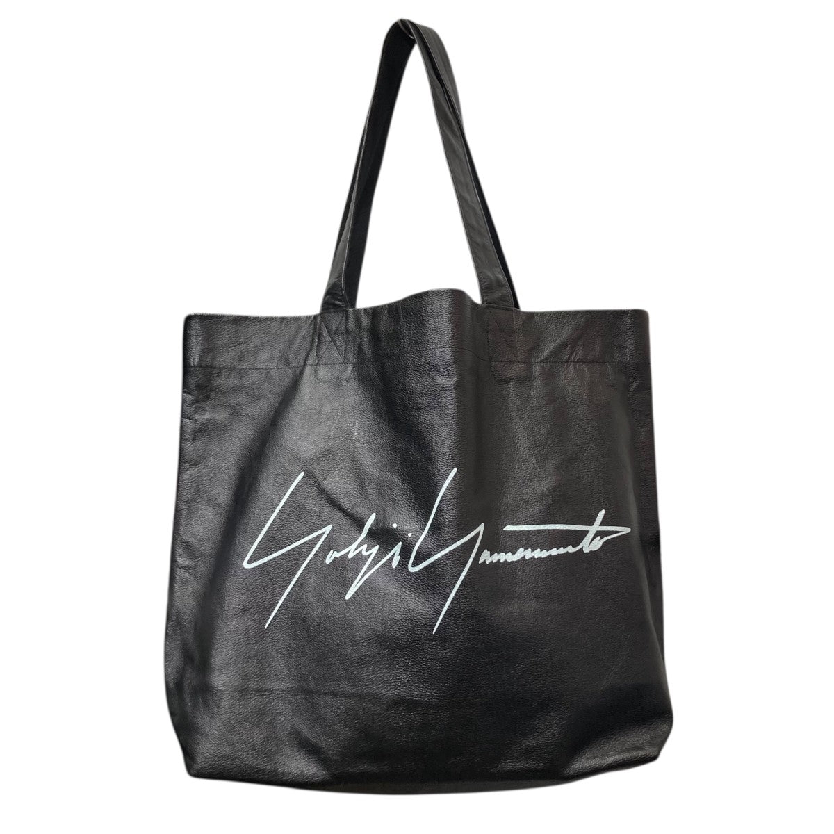 YOHJI YAMAMOTO(ヨウジヤマモト) シグネチャーロゴレザートートバッグ