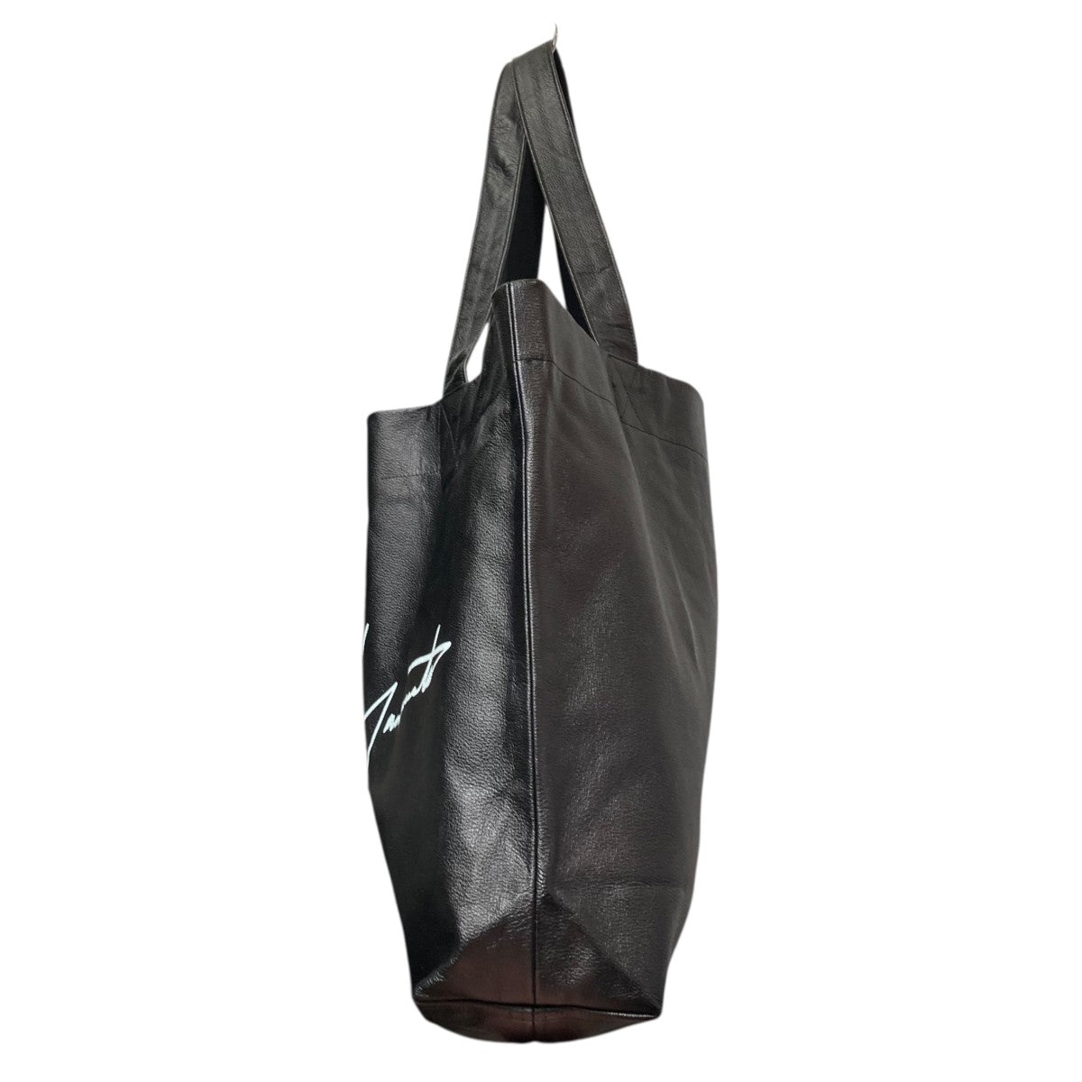 YOHJI YAMAMOTO(ヨウジヤマモト) シグネチャーロゴレザートートバッグ