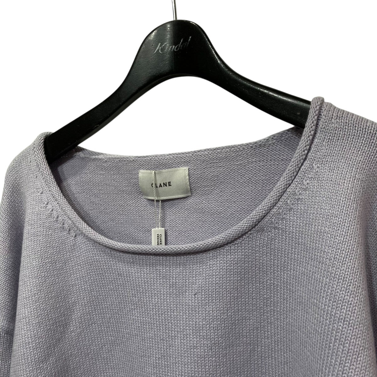 ポリエステル×毛ショート丈ニット18106-2262 ROLL NECK SHORT KNIT TOPS