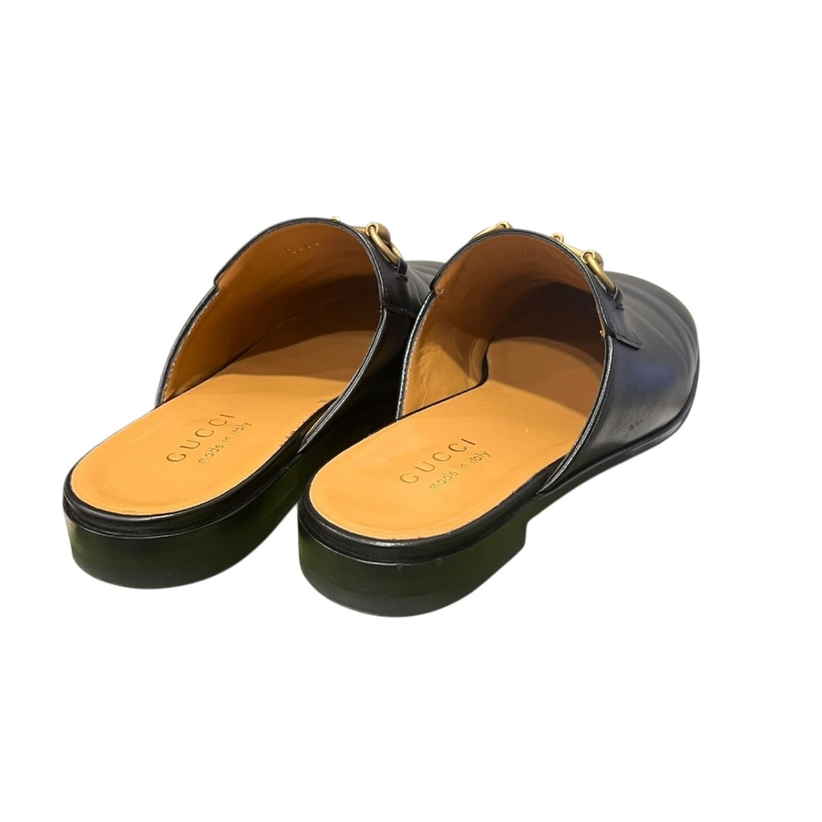 GUCCI(グッチ) ホースビットレザースリッパ723654 723654 ブラック