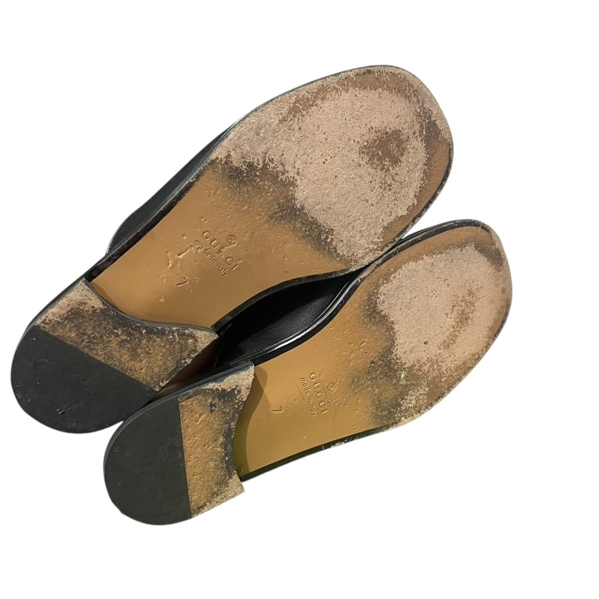 GUCCI(グッチ) ホースビットレザースリッパ723654 723654 ブラック