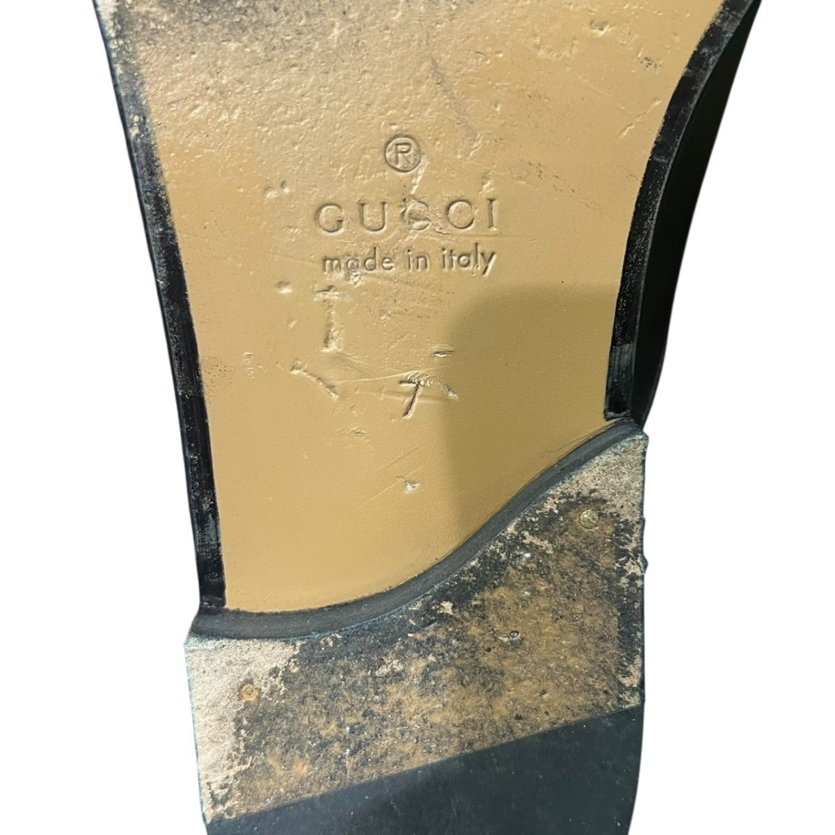 GUCCI(グッチ) ホースビットレザースリッパ723654 723654 ブラック