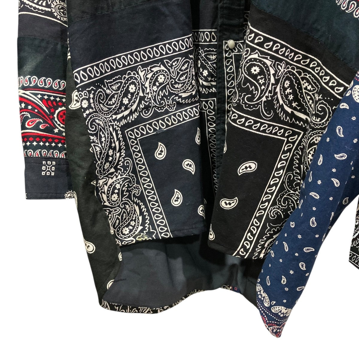 BANDANA PATCHWORK SHIRT LSバンダナパッチワークシャツCOTDSH-112