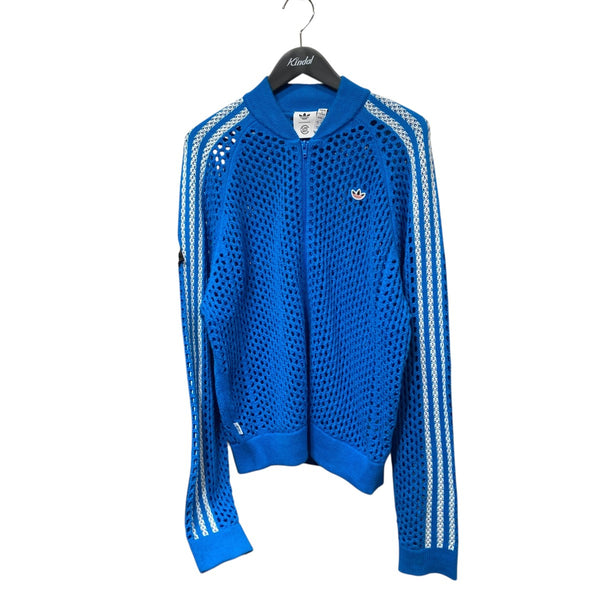 adidas×CLOT CROCHET TRACKTOP BRBLUEニットトラックジャケットJF4268