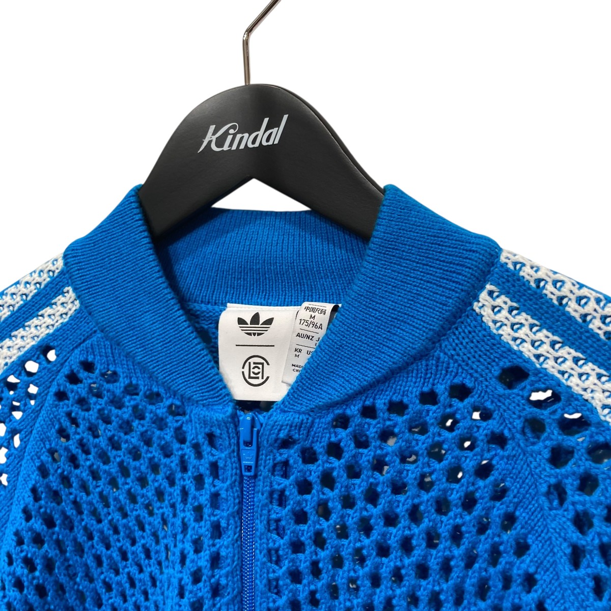 adidas×CLOT CROCHET TRACKTOP BRBLUEニットトラックジャケットJF4268
