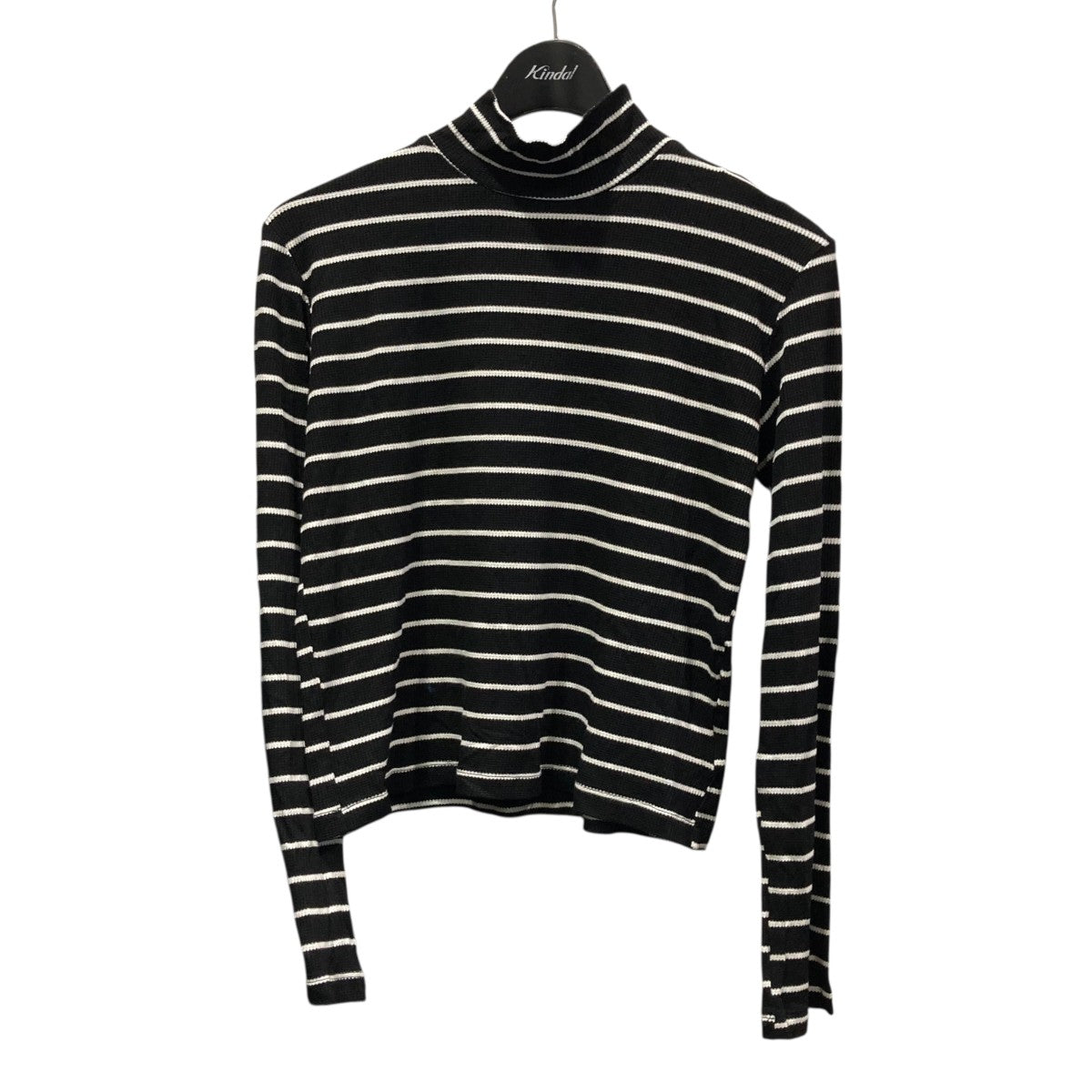 ハイネックボーダーカットソー