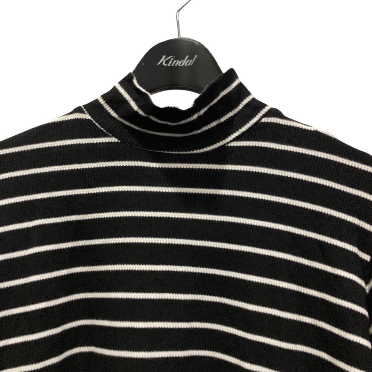 ハイネックボーダーカットソー