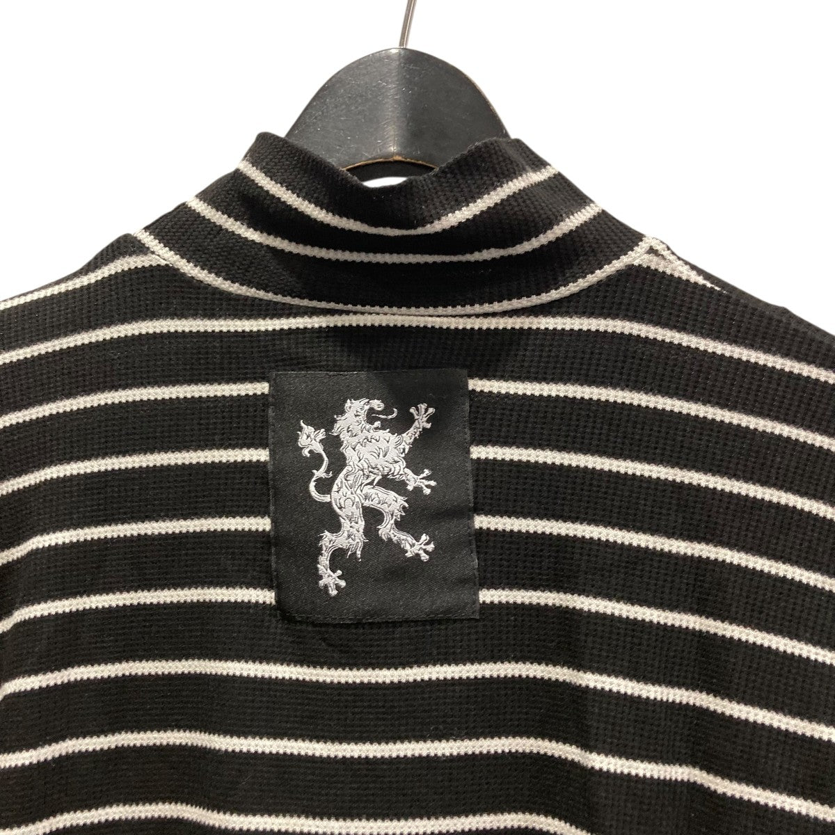 ハイネックボーダーカットソー