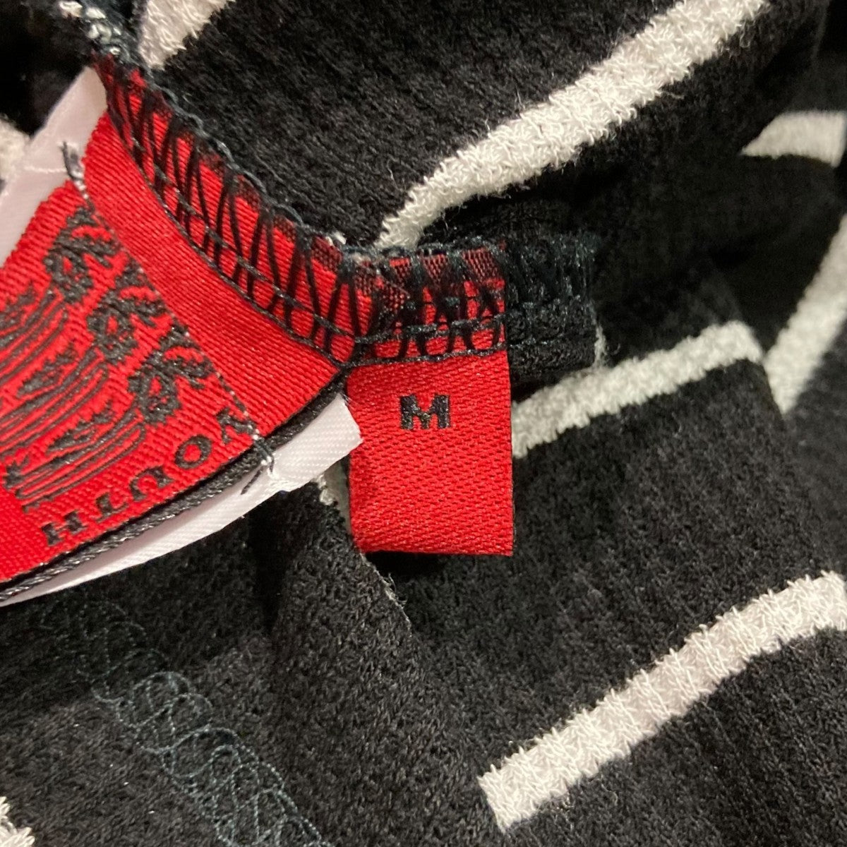 ハイネックボーダーカットソー