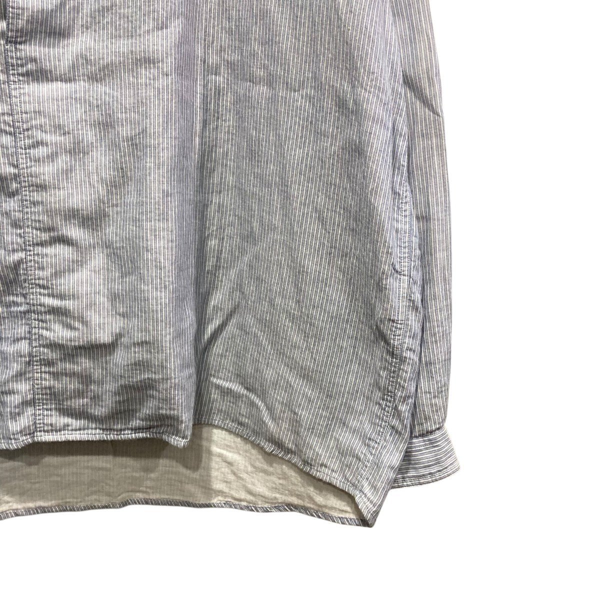 22SSGIZA LIGHT WEIGHT DOUBLE-CLOTH SHIRTSストライプシャツA22SS02GN