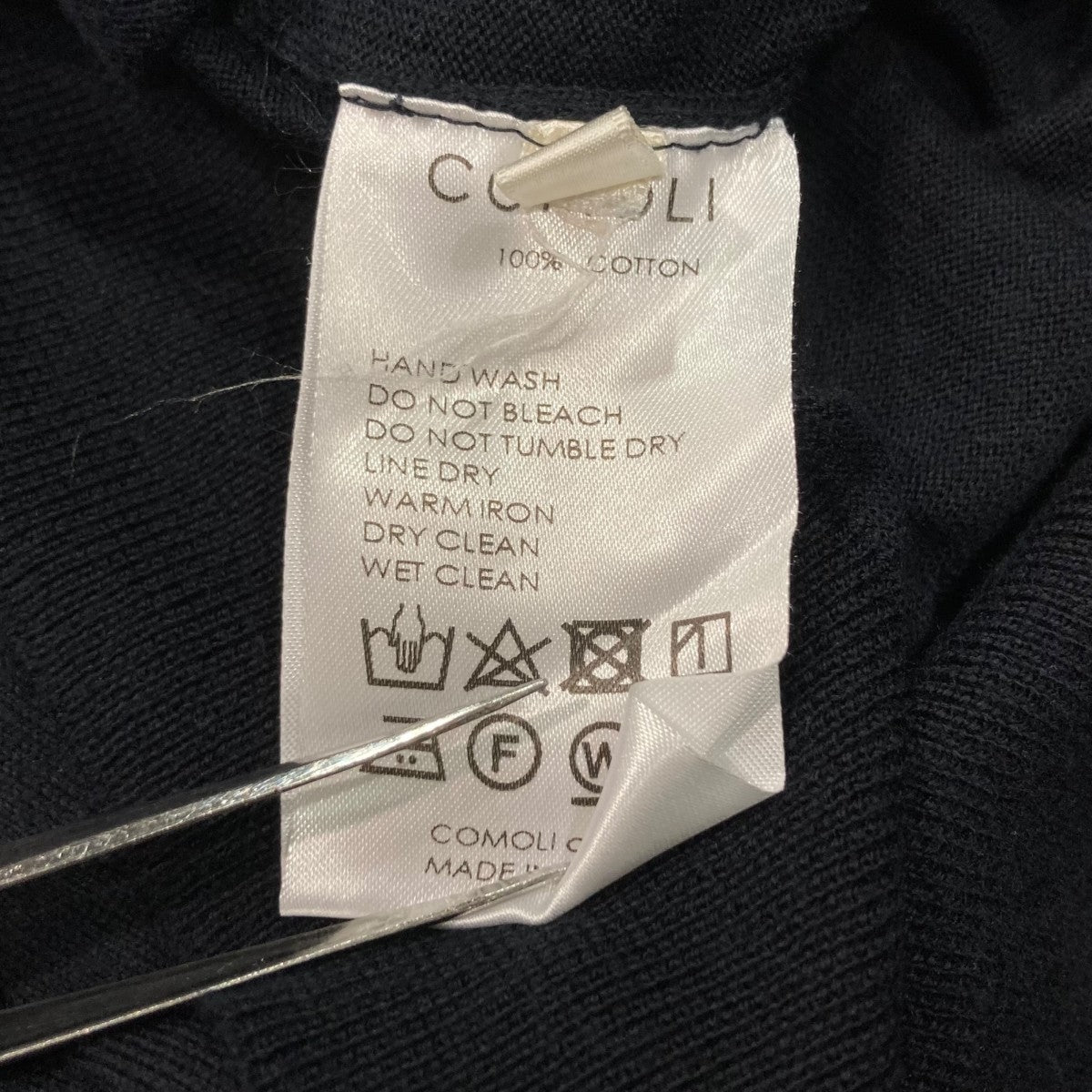 21G コットン クルーネックニットK01-06001