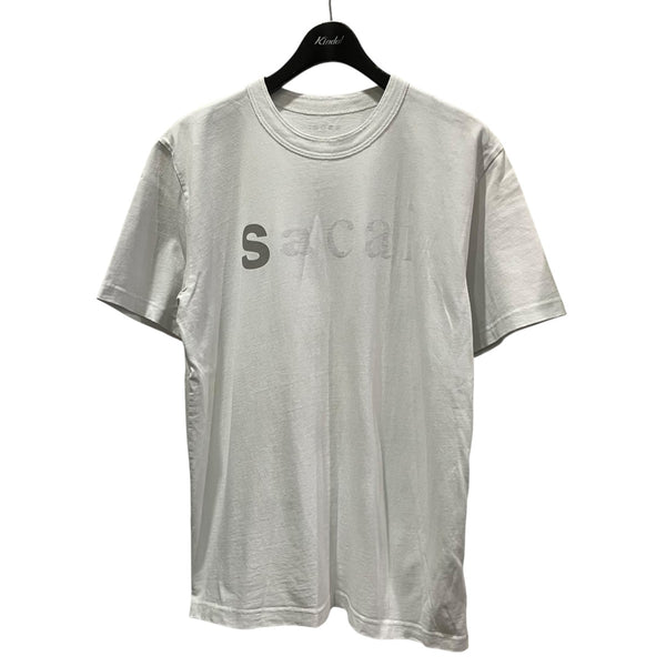 sacai(サカイ) 反転ロゴプリントTシャツ22-0459S 22-0459S ホワイト