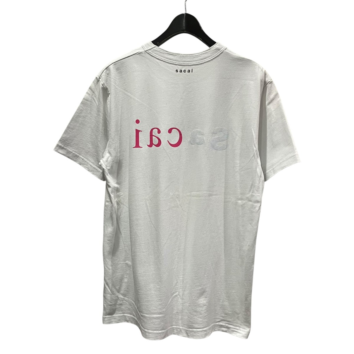 sacai(サカイ) 反転ロゴプリントTシャツ22-0459S 22-0459S ホワイト